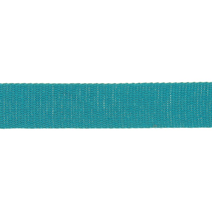 Sangle coton scintillante 30mm bleu turquoise Sangle coton scintillante 30mm bleu turquoise
