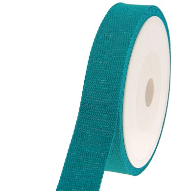 Sangle coton scintillante 30mm bleu turquoise Sangle coton scintillante 30mm bleu turquoise