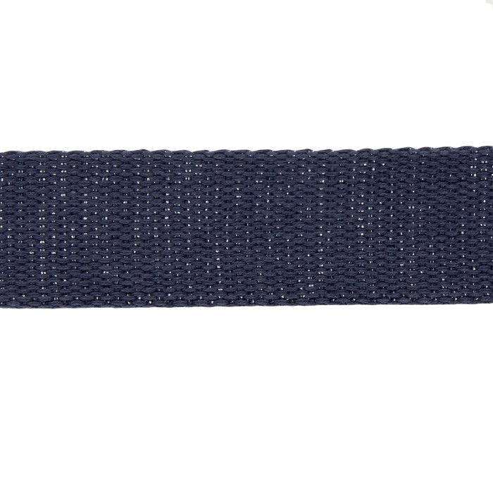 Sangle coton scintillante 30mm bleu Sangle coton scintillante 30mm bleu