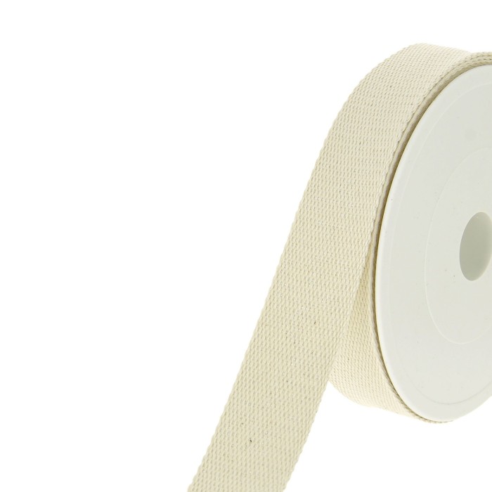 Sangle coton scintillante 30mm écru Sangle coton scintillante 30mm écru