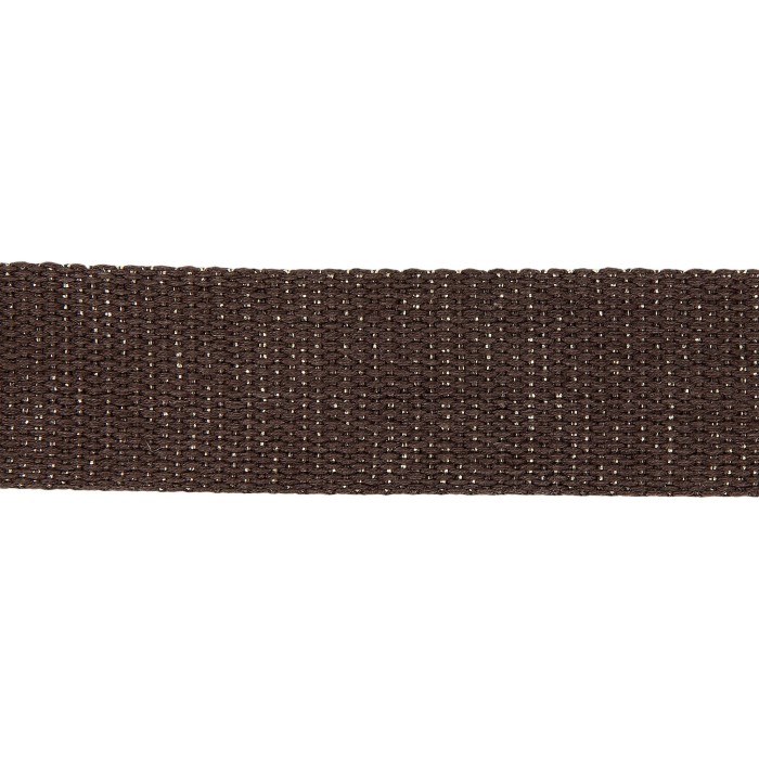 Sangle coton scintillante 30mm marron Sangle coton scintillante 30mm marron