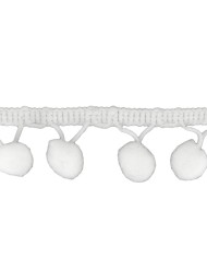 Galon pompon 10mm blanc