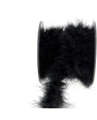 Ruban plumes marabout N°3 noir Ruban plumes marabout N°3 noir