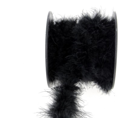 Ruban plumes marabout N°3 noir Ruban plumes marabout N°3 noir