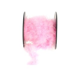 Ruban plumes marabout N°3 rose Ruban plumes marabout N°3 rose