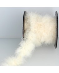 Ruban plumes marabout N°3 écru Ruban plumes marabout N°3 écru