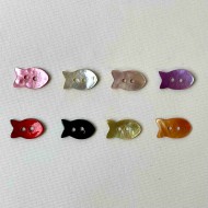 Bouton nacre poisson violet Bouton nacre poisson violet