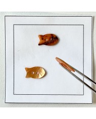 Bouton nacre poisson orange Bouton nacre poisson orange