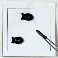 Bouton nacre poisson noir Bouton nacre poisson noir