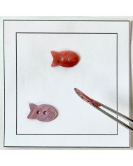 Bouton nacre poisson rose Bouton nacre poisson rose