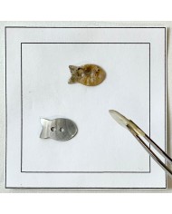 Bouton nacre poisson écru
