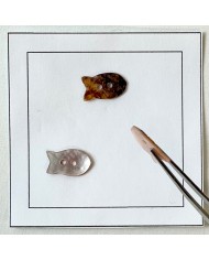 Bouton nacre poisson rose gold Bouton nacre poisson rose gold