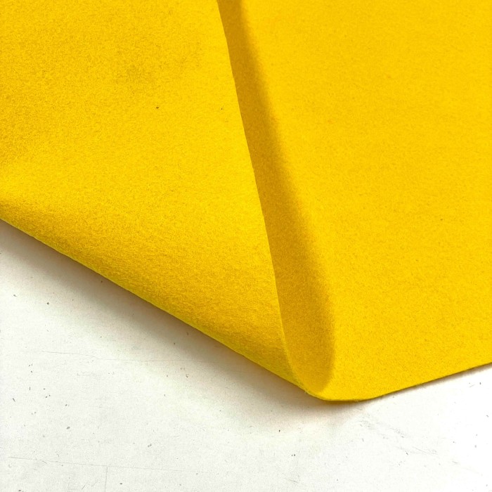 Tissu feutrine polyester jaune