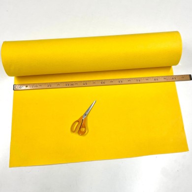 Tissu feutrine polyester jaune