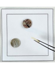 Bouton nacre rond blanc Bouton nacre rond blanc