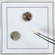 Bouton nacre rond blanc Bouton nacre rond blanc