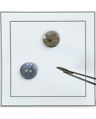 Bouton nacre rond bleu Bouton nacre rond bleu