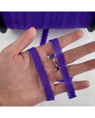 Dentelle Rachel entre-deux polyester violet