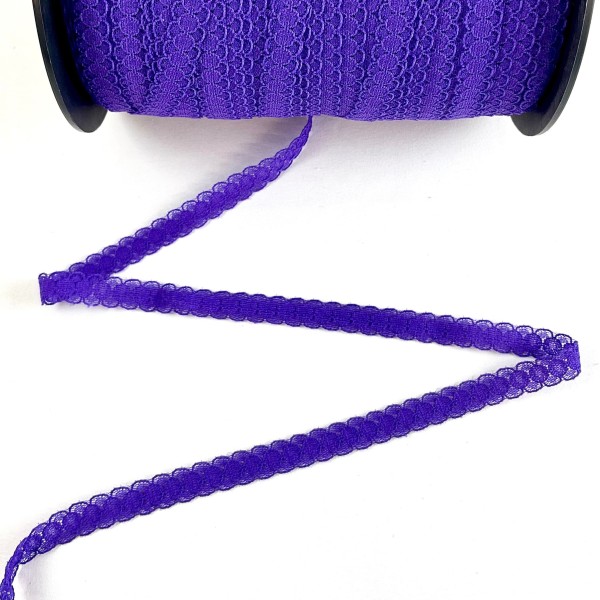 Dentelle Rachel entre-deux polyester violet Dentelle Rachel entre-deux polyester violet