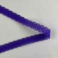 Dentelle Rachel entre-deux polyester violet