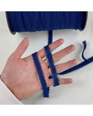 Dentelle Rachel entre-deux polyester marine