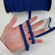 Dentelle Rachel entre-deux polyester marine