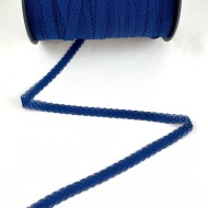 Dentelle Rachel entre-deux polyester marine