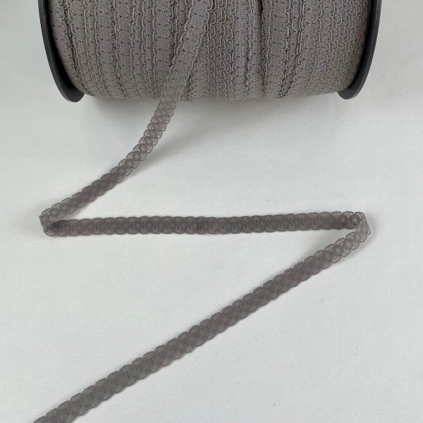 Dentelle Rachel entre-deux polyester gris Dentelle Rachel entre-deux polyester gris