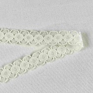 Dentelle Rachel entre-deux polyester blanc