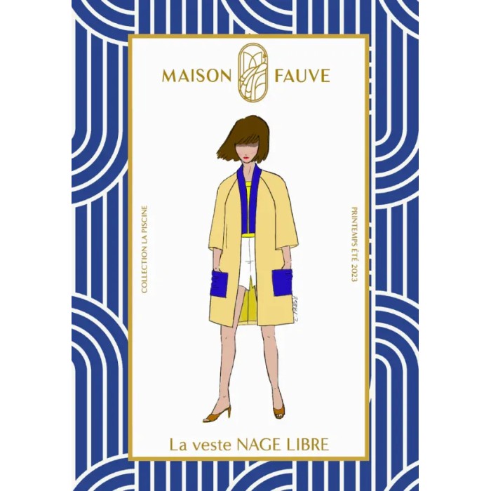 Patron couture veste : NAGE LIBRE - Maison FAUVE