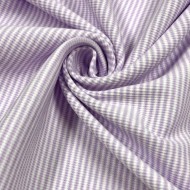 Tissu jersey coton à rayures parme blanc 80cm Tissu jersey coton à rayures parme blanc 80cm