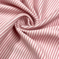 Tissu jersey coton à rayures rose blanc 80cm Tissu jersey coton à rayures rose blanc 80cm