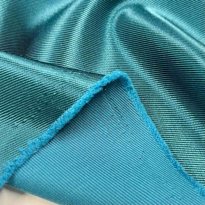 Tissu twill laine polyamide bleu canard - Haute couture Tissu twill laine polyamide bleu canard - Haute couture