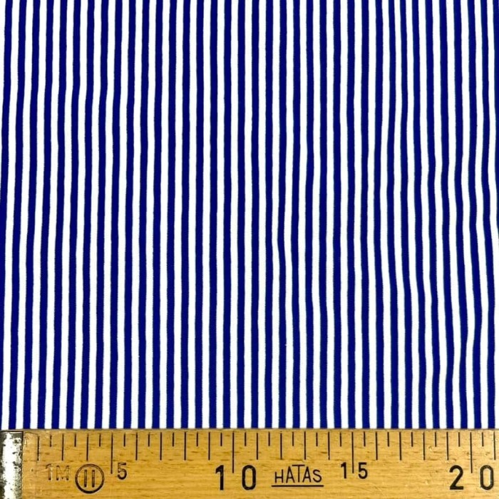 Tissu jersey coton à rayures bleu marine blanc Tissu jersey coton à rayures bleu marine blanc