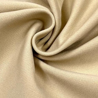 Tissu jersey polyester stretch uni beige Tissu jersey polyester stretch uni beige