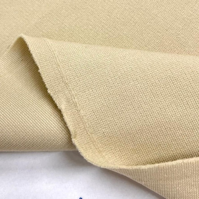 Tissu jersey polyester stretch uni beige
