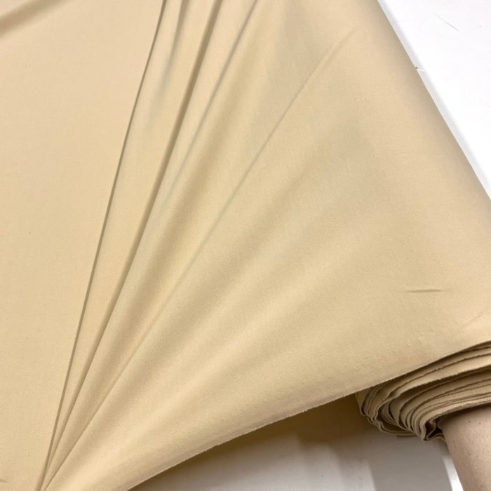 Tissu jersey polyester stretch uni beige
