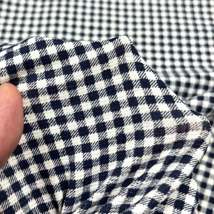 Tissu coton élasthanne carreaux vichy bleu Tissu coton élasthanne carreaux vichy bleu