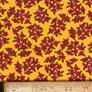 Tissu coton élasthanne fleurs moutard Tissu coton élasthanne fleurs moutard