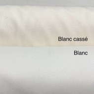 Tissu sergé coton blanc cassé Haute couture
