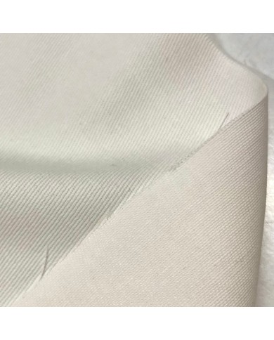 Tissu sergé coton blanc cassé Haute couture
