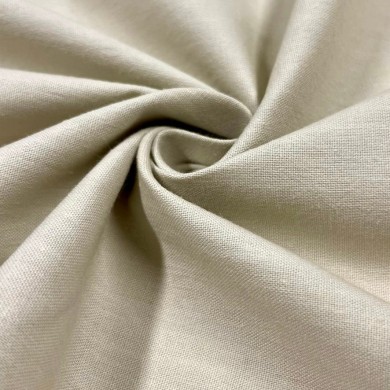 Tissu cretonne uni écru Tissu cretonne uni écru