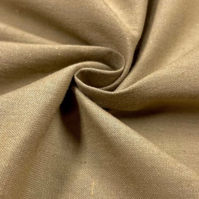 Tissu cretonne uni taupe Tissu cretonne uni taupe