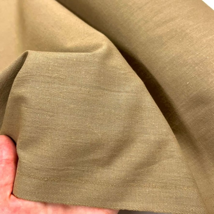 Tissu cretonne uni taupe Tissu cretonne uni taupe