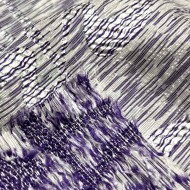 Tissu viscose soie broché violet - Haute couture Tissu viscose soie broché violet - Haute couture