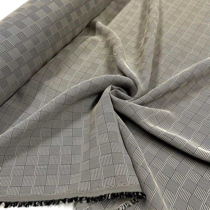 Tissu viscose acétate London carreaux Haute couture