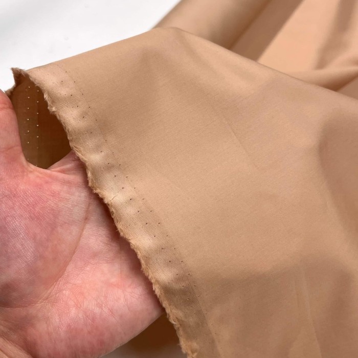Tissu popeline de coton abricot - Haute couture Tissu popeline de coton abricot - Haute couture