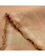 Tissu popeline de coton abricot - Haute couture Tissu popeline de coton abricot - Haute couture