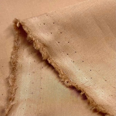 Tissu popeline de coton abricot - Haute couture Tissu popeline de coton abricot - Haute couture