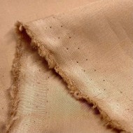 Tissu popeline de coton abricot - Haute couture Tissu popeline de coton abricot - Haute couture